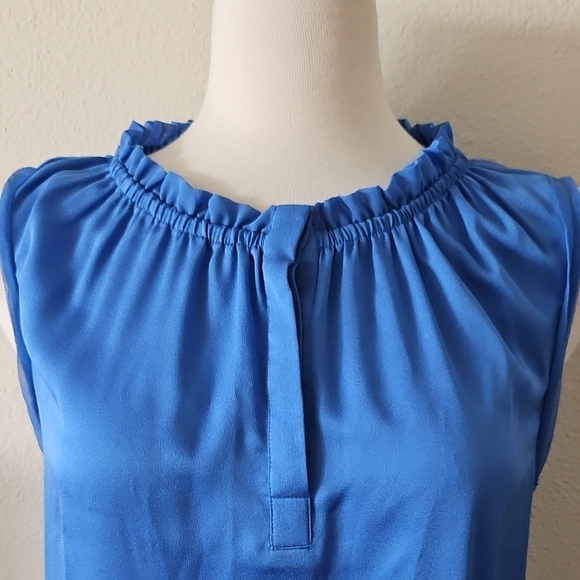 Ann Taylor Vibrant Blue Sleeveless Blouse - Picture 2 of 8